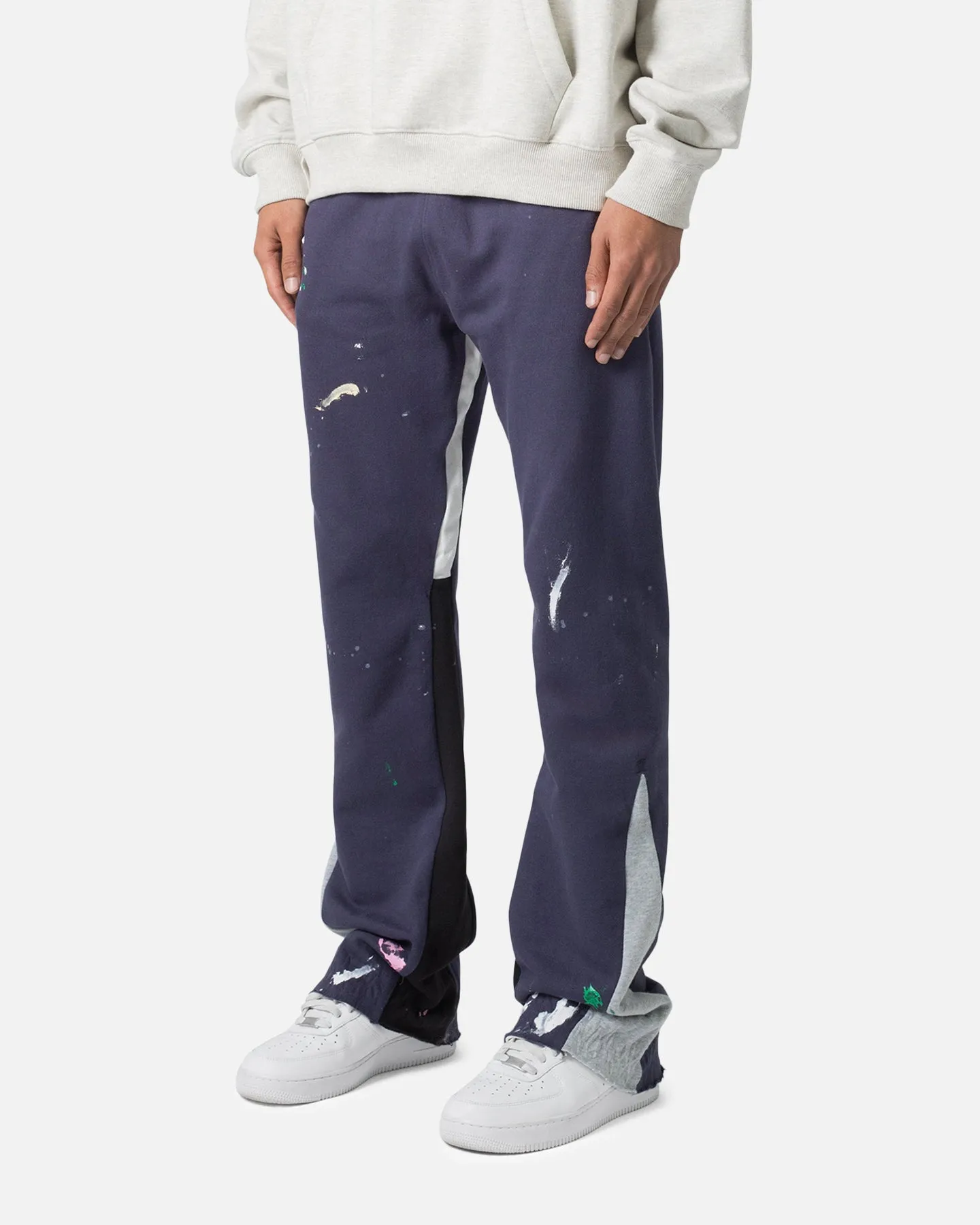 MNML Contrast Bootcut Sweatpants Vintage Navy