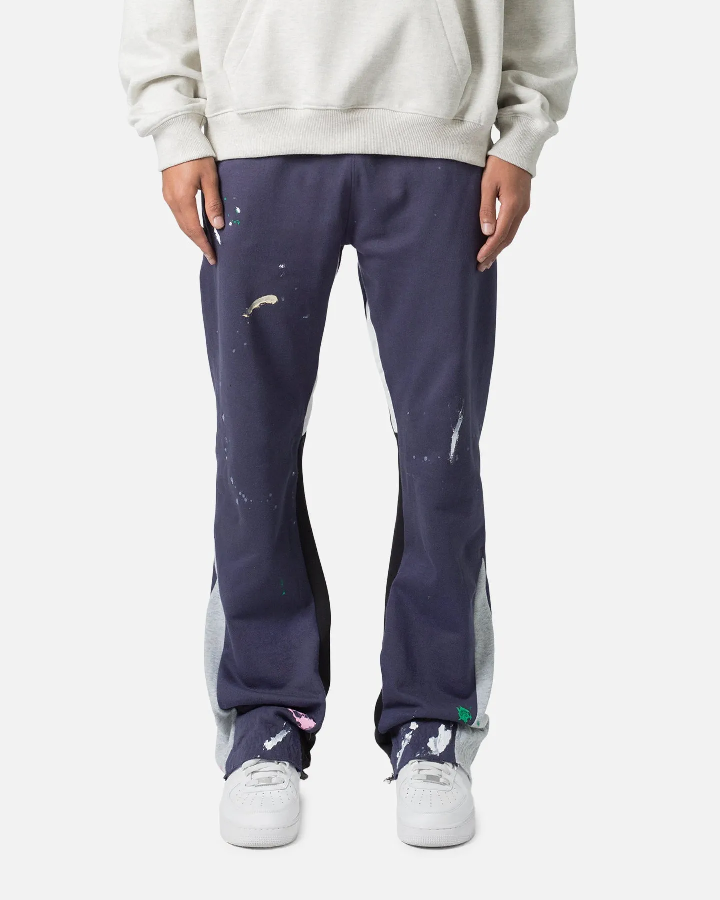 MNML Contrast Bootcut Sweatpants Vintage Navy