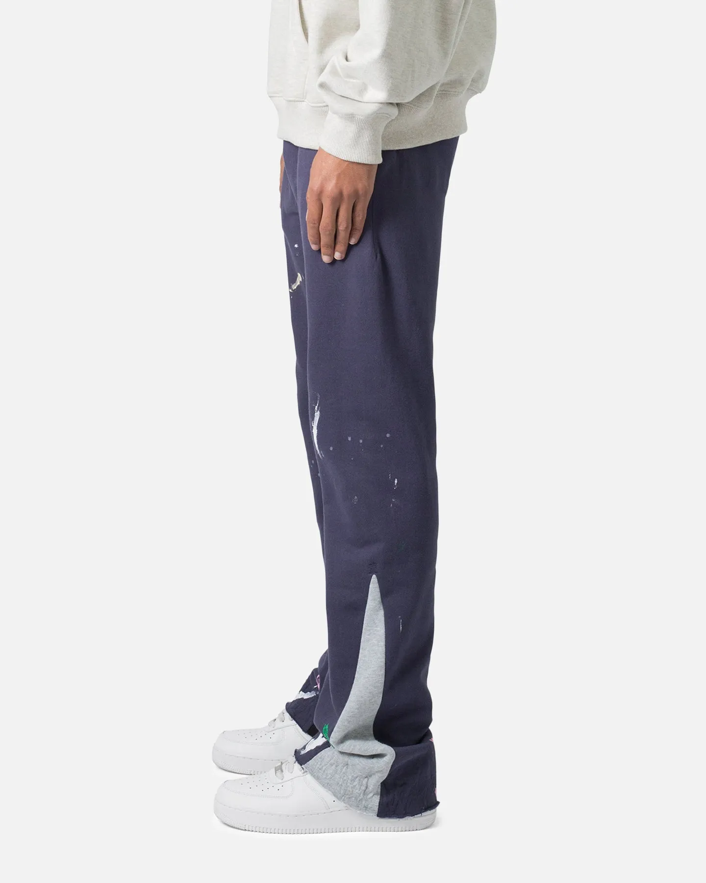 MNML Contrast Bootcut Sweatpants Vintage Navy