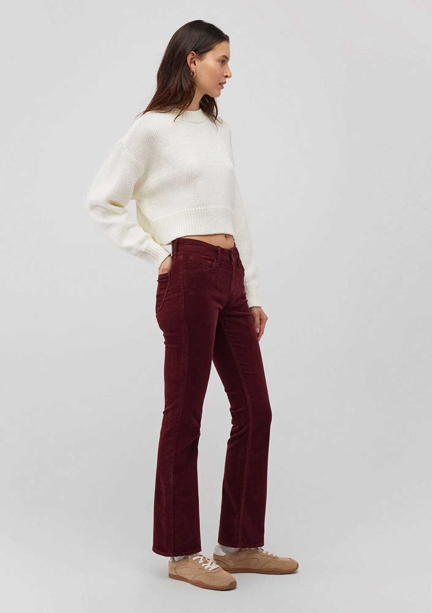 Molly Burgundy Cord Pants