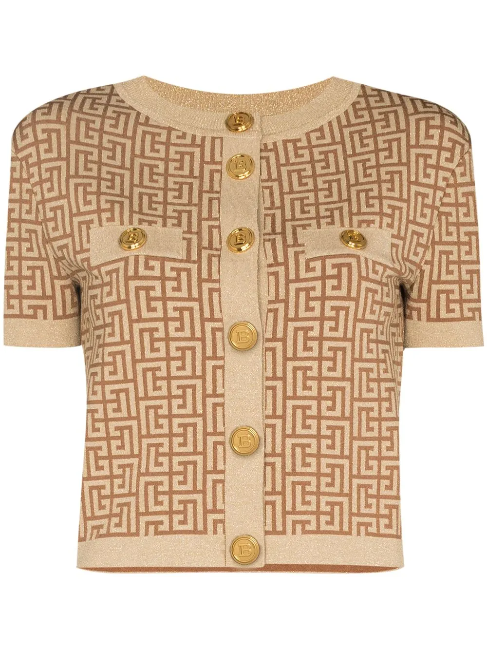 Monogram Cropped Cardigan