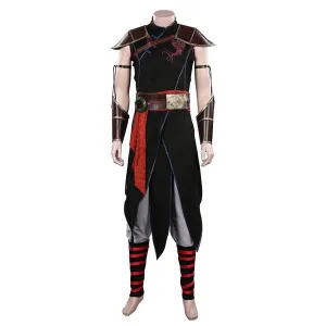 Movie MK 2021 Kung Lao Outfits Halloween Carnival Suit Cosplay Costume