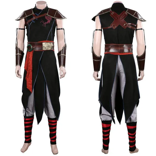 Movie MK 2021 Kung Lao Outfits Halloween Carnival Suit Cosplay Costume