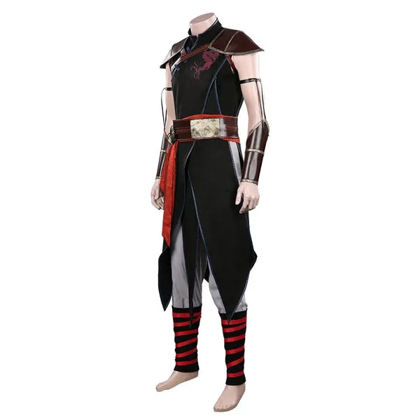 Movie MK 2021 Kung Lao Outfits Halloween Carnival Suit Cosplay Costume