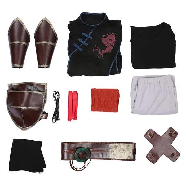 Movie MK 2021 Kung Lao Outfits Halloween Carnival Suit Cosplay Costume