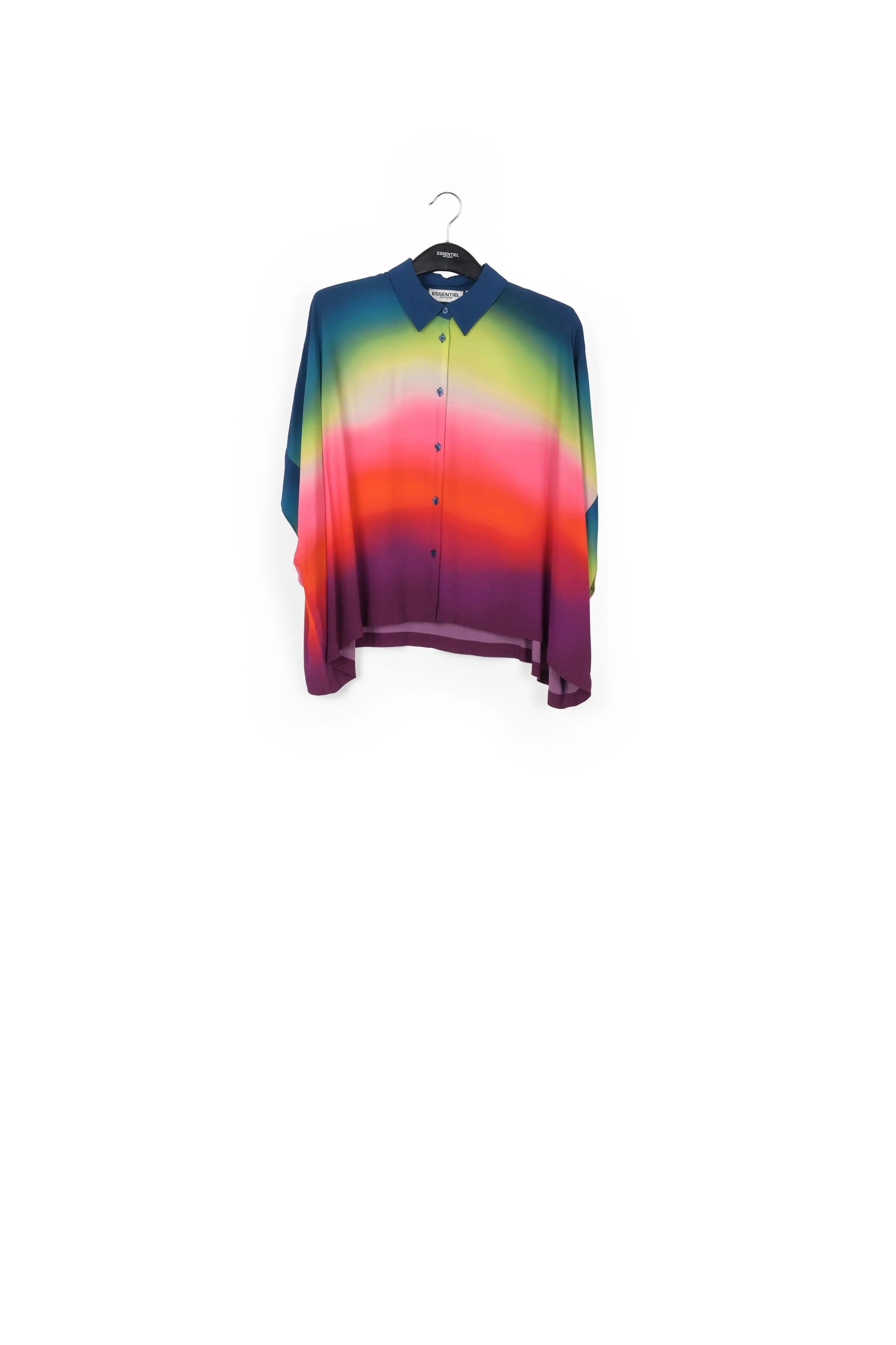 Multicolor oversized shirt with gradient effect