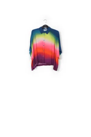 Multicolor oversized shirt with gradient effect