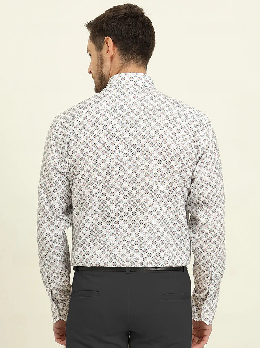 Multicolor Printed Regular Fit Formal Shirt | JadeBlue