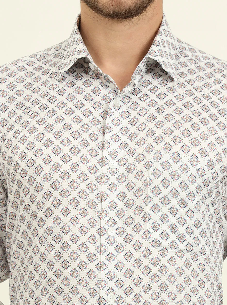 Multicolor Printed Regular Fit Formal Shirt | JadeBlue