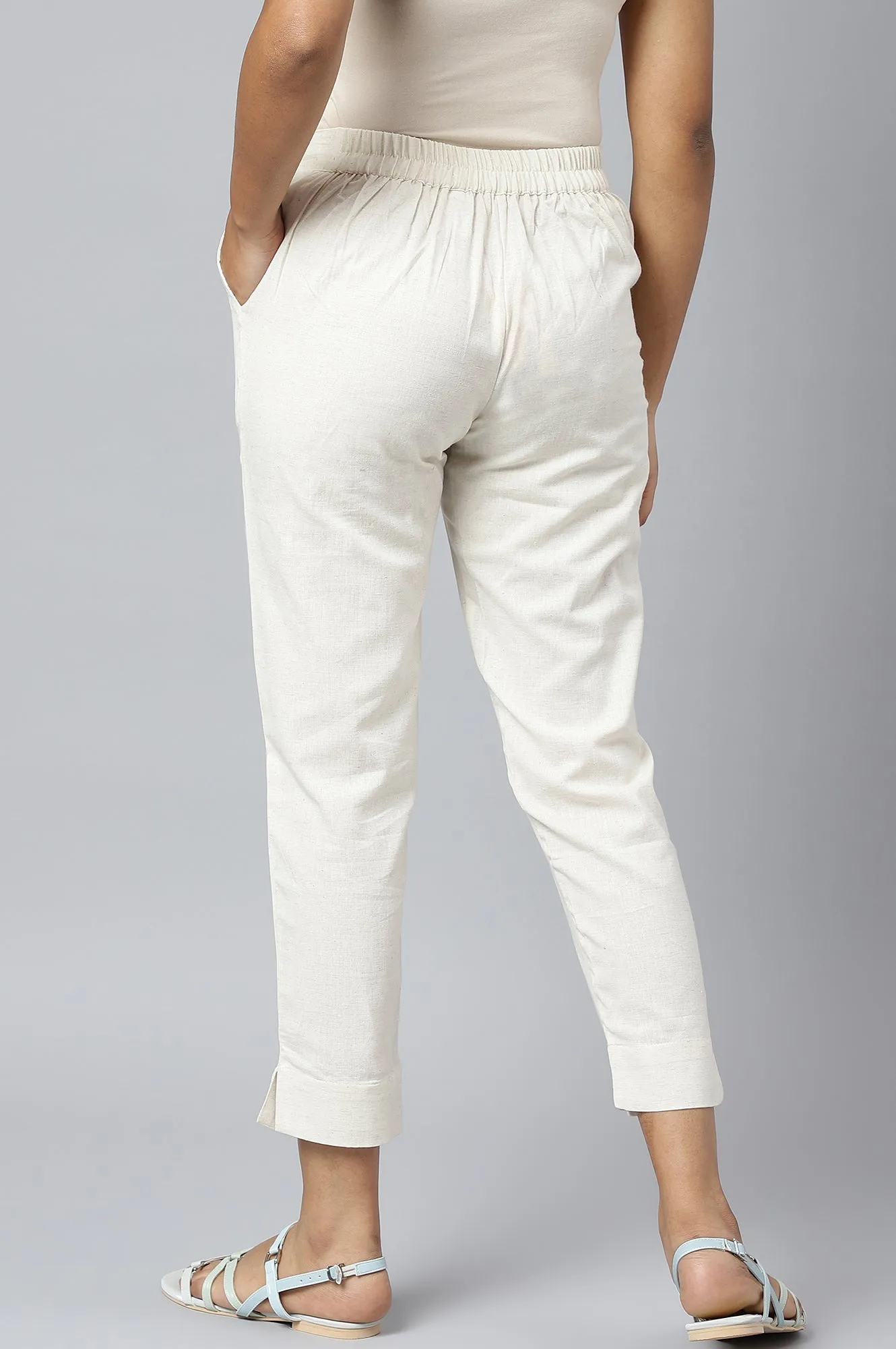 Natural Solid Trousers