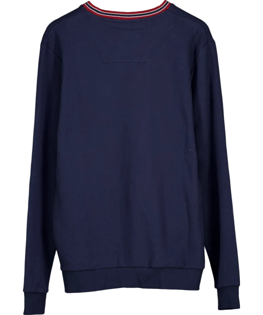 Nautica Blue Lome Logo Embroidered Sweatshirt UK L