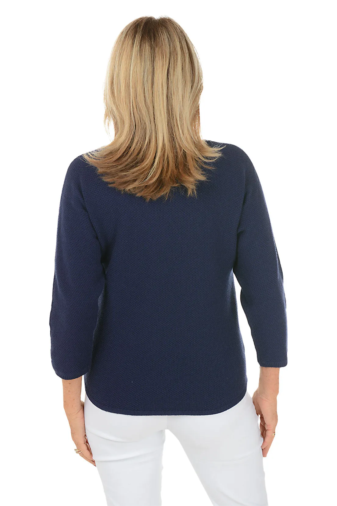 Navy Rainbow Heart Sweater