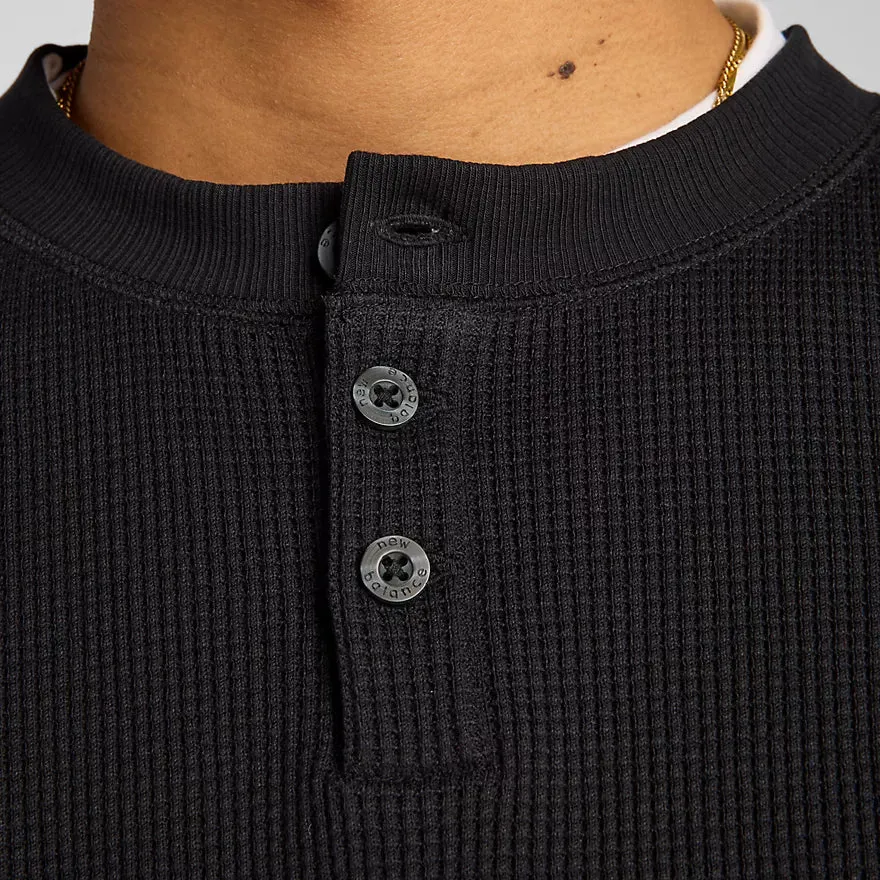 NB Numeric Waffle Knit LS Henley