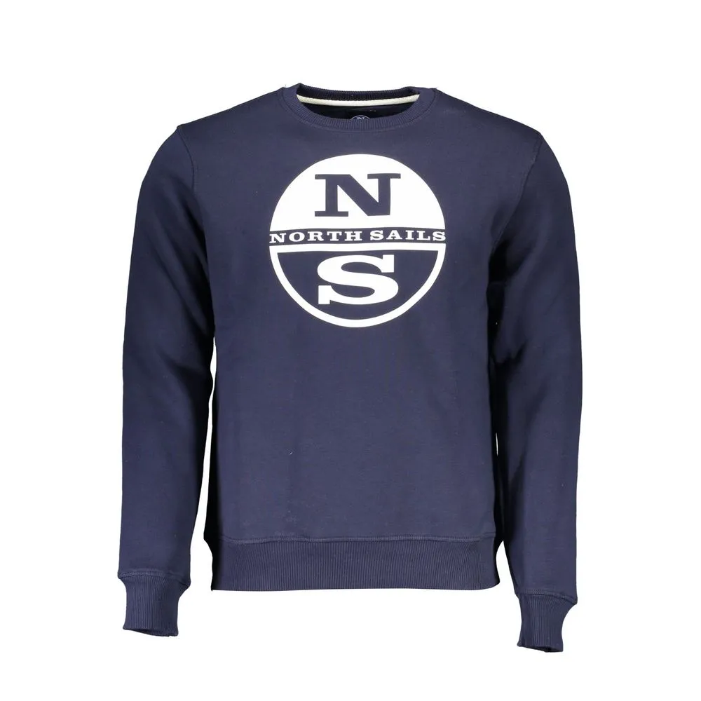 North Sails Blue Cotton Men Sweater