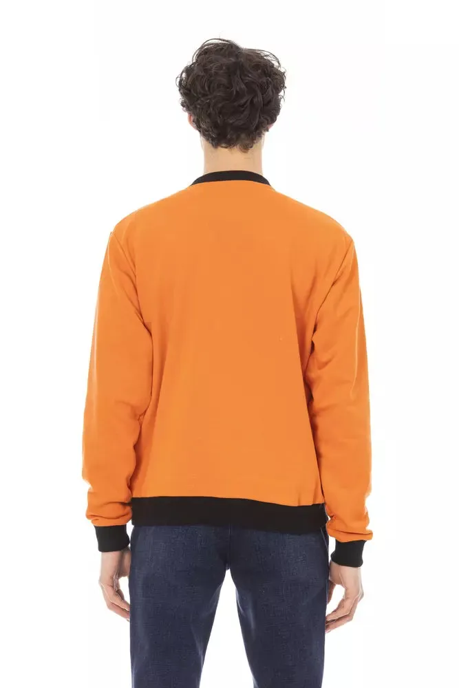 Orange Cotton Men's Hoodie