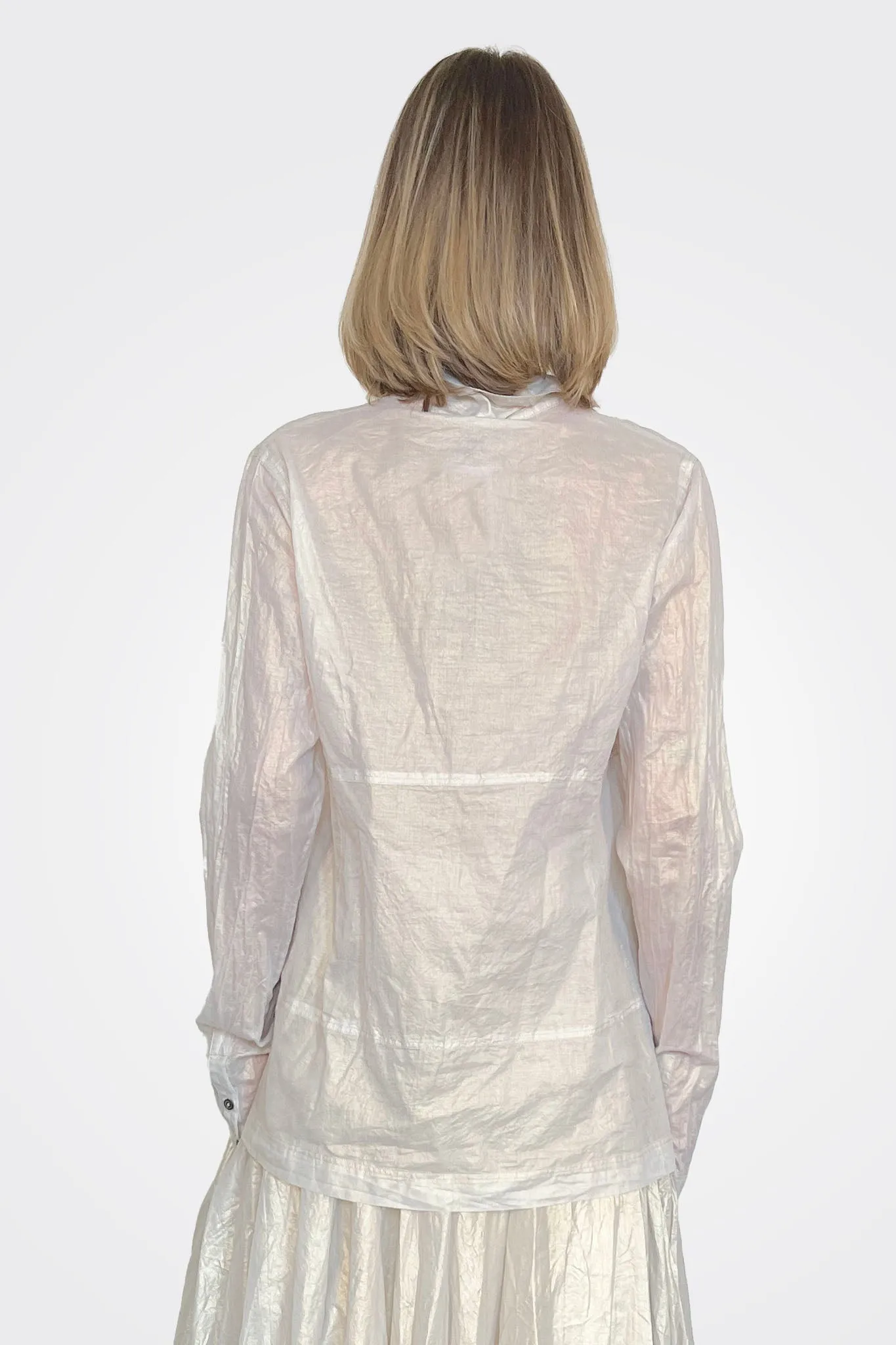 Oversized Button Down Blouse - Galaxy Sparkle