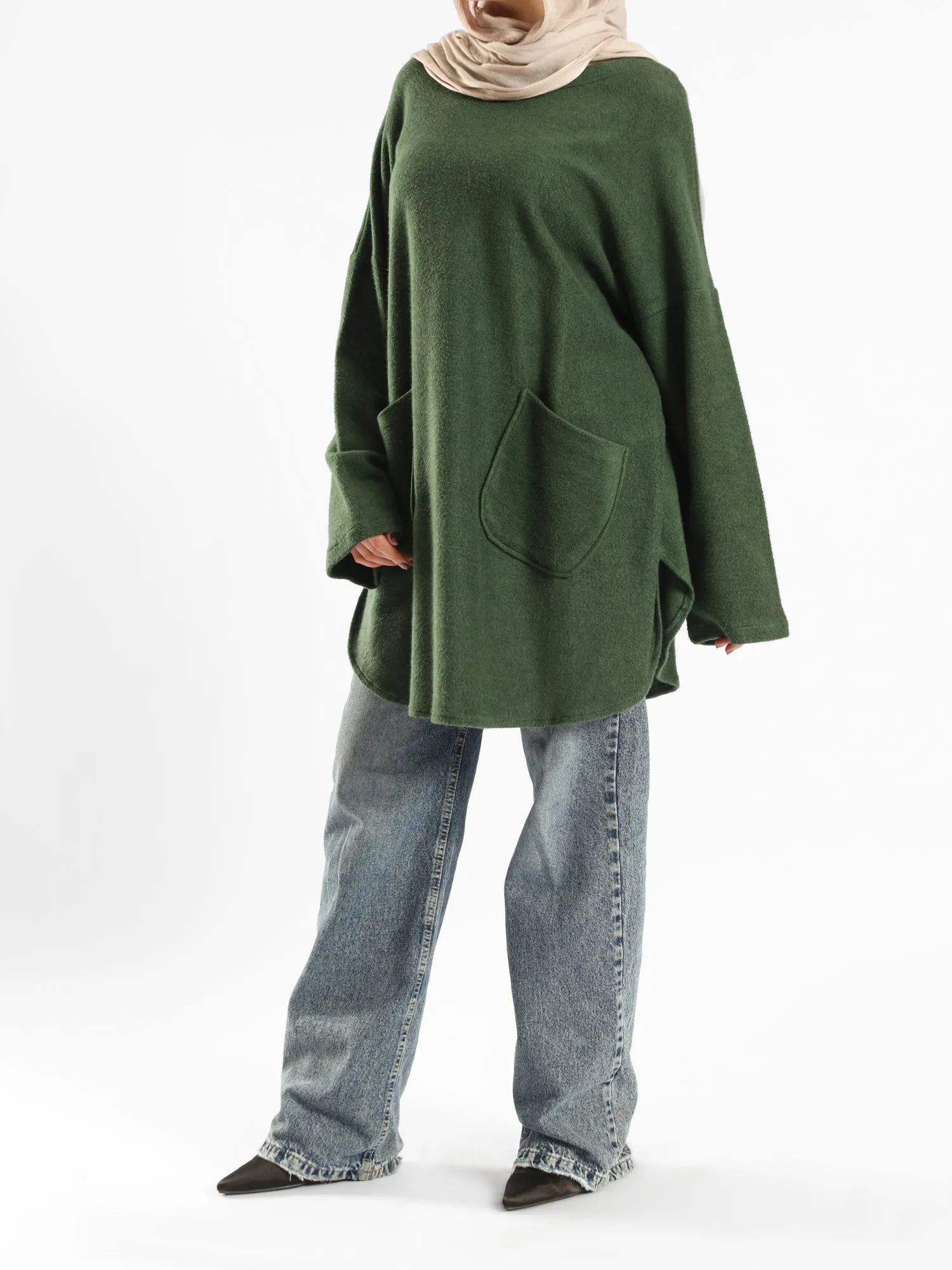 Oversized Pocketed Sweater