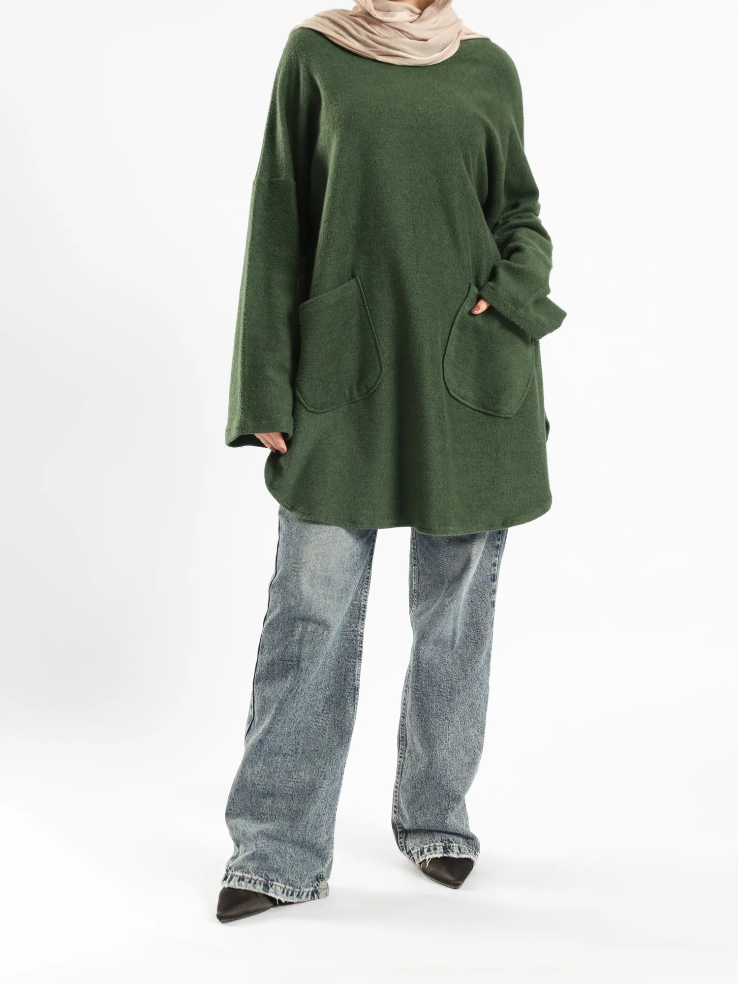 Oversized Pocketed Sweater