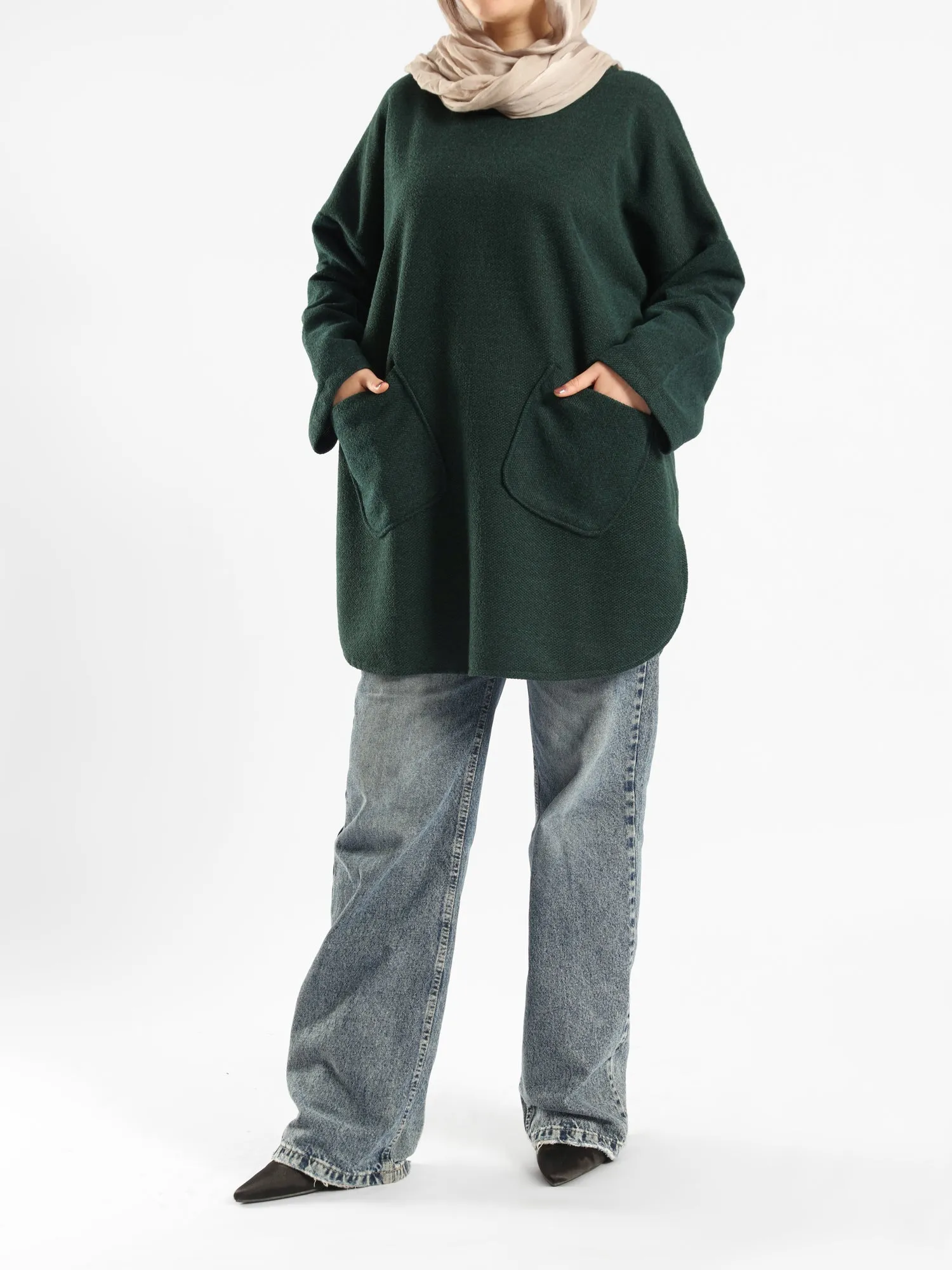 Oversized Pocketed Sweater