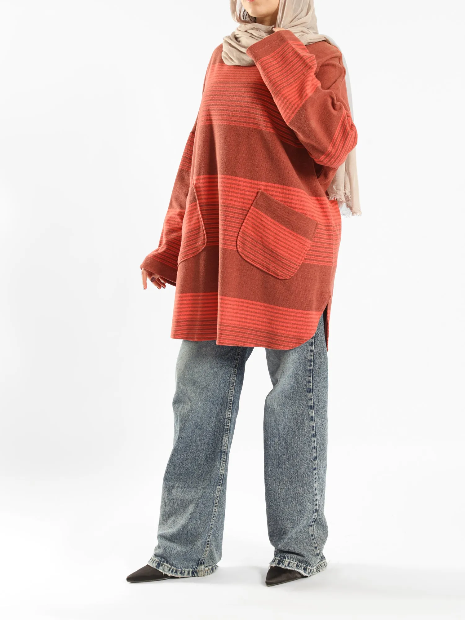 Oversized Pocketed Sweater