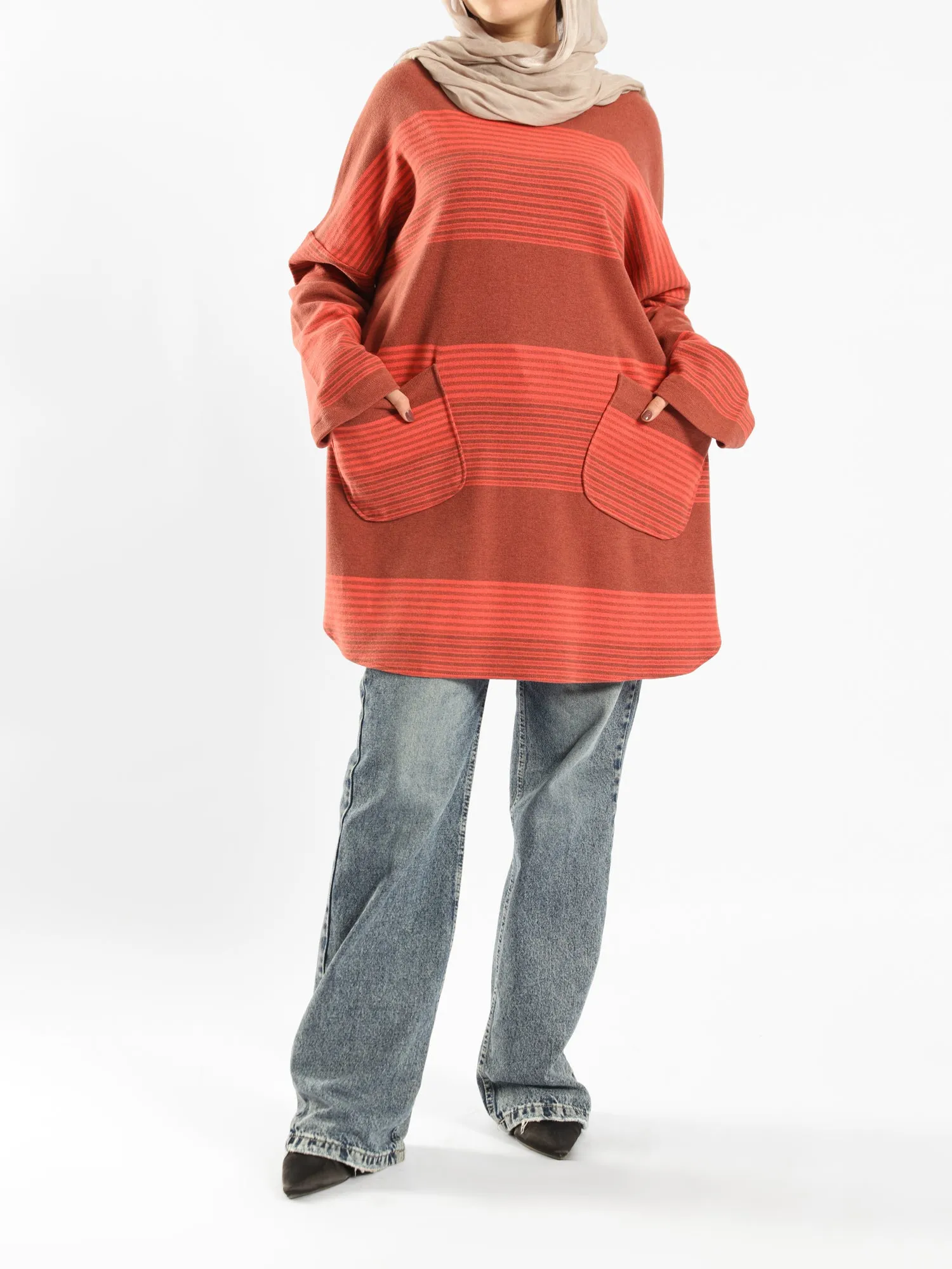 Oversized Pocketed Sweater