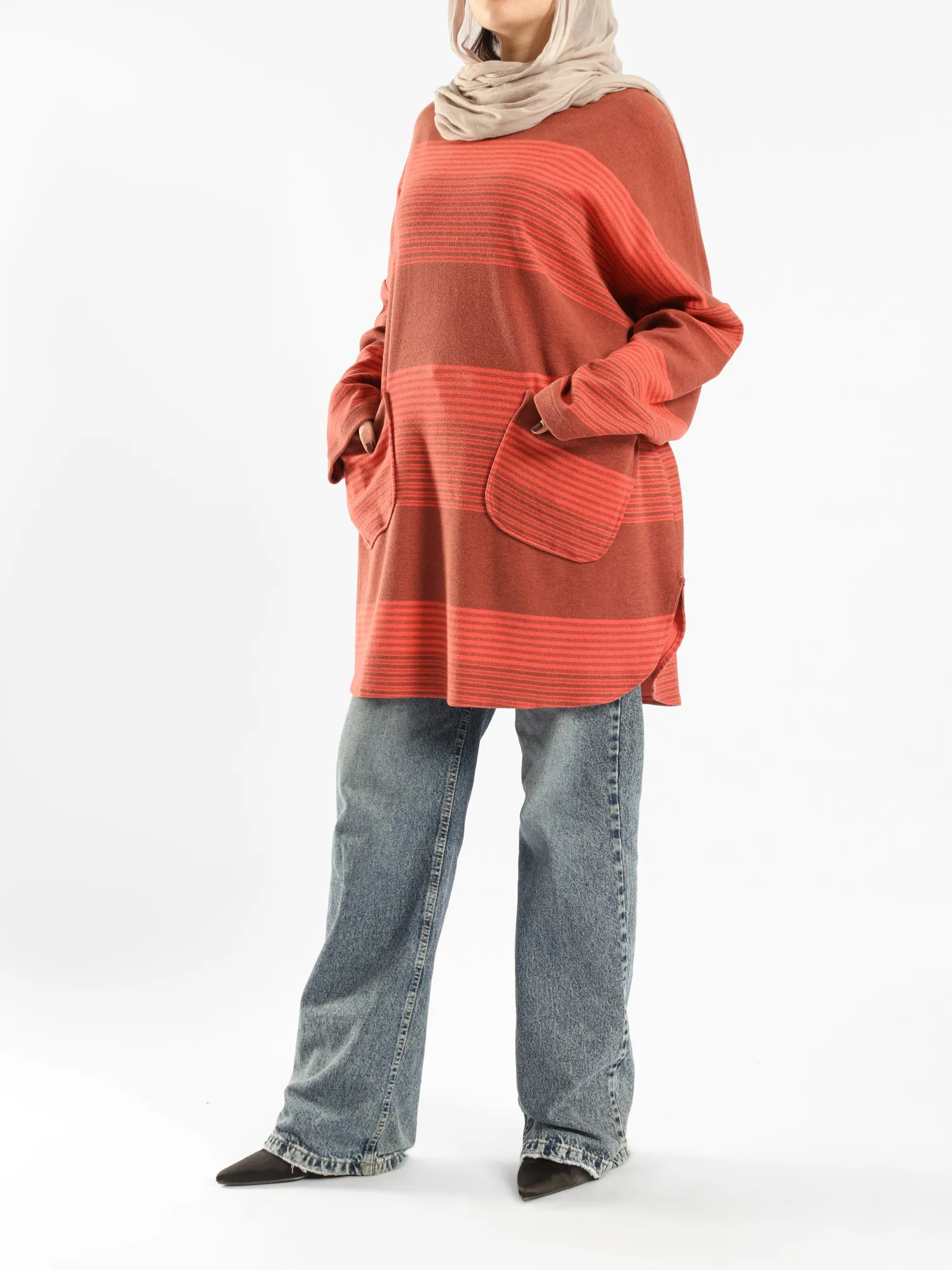 Oversized Pocketed Sweater