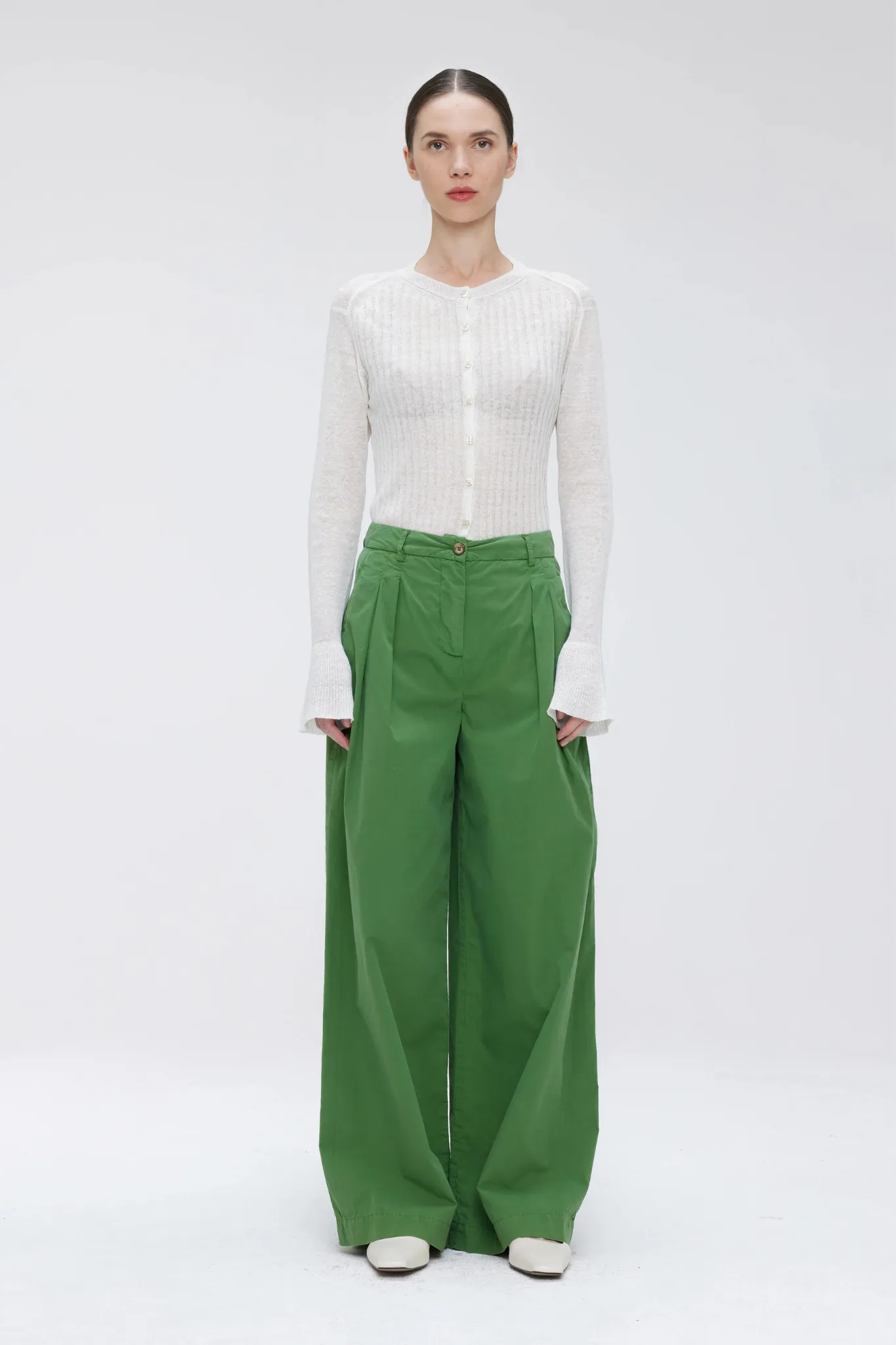 PANSMOKEYC PANTS - MOSS GREEN