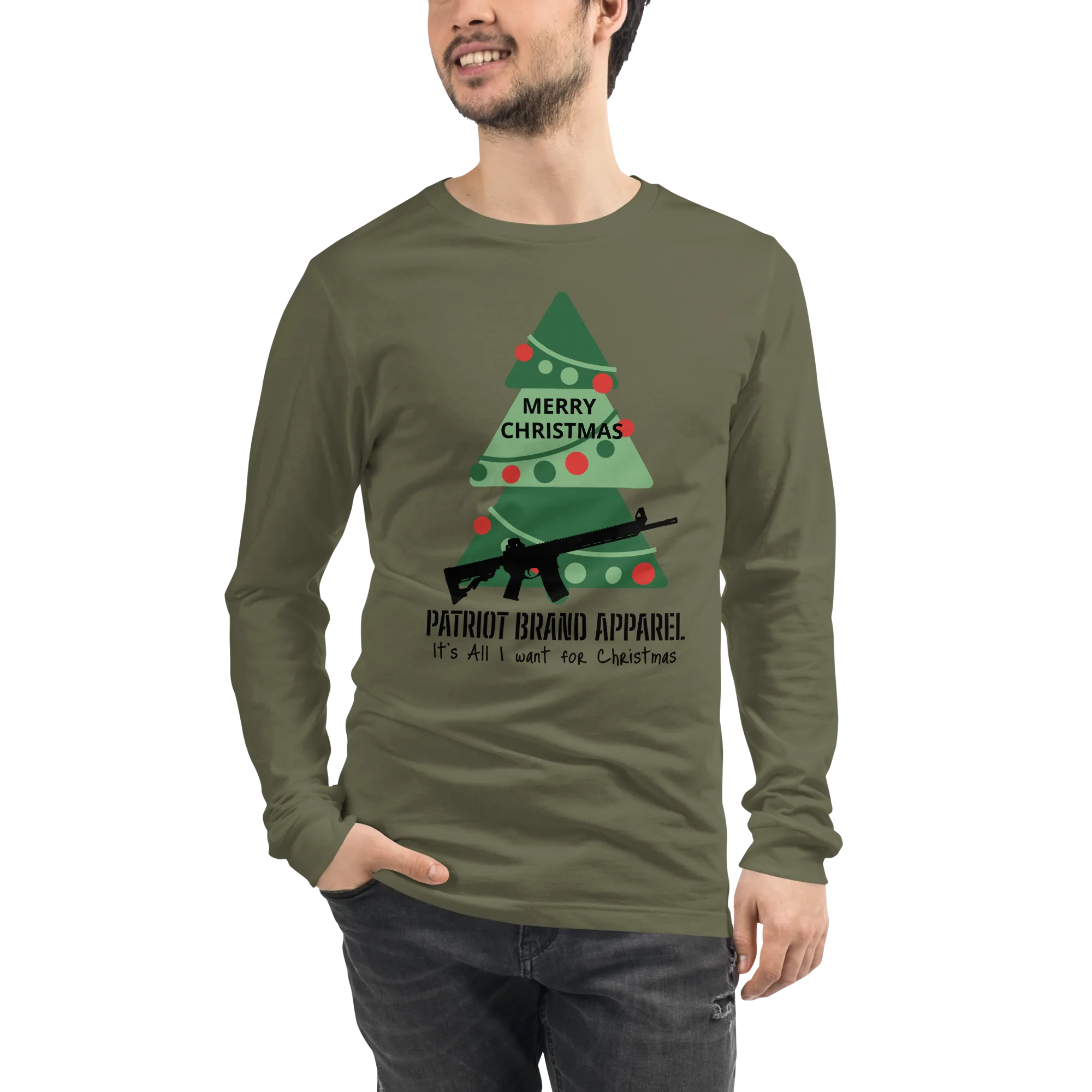 Patriot Christmas All I Want Unisex Long Sleeve Tshirt