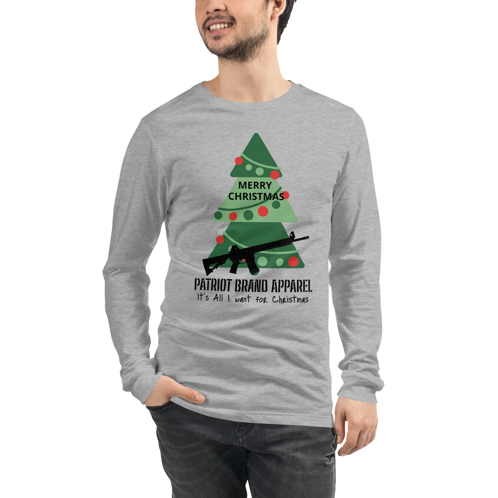 Patriot Christmas All I Want Unisex Long Sleeve Tshirt