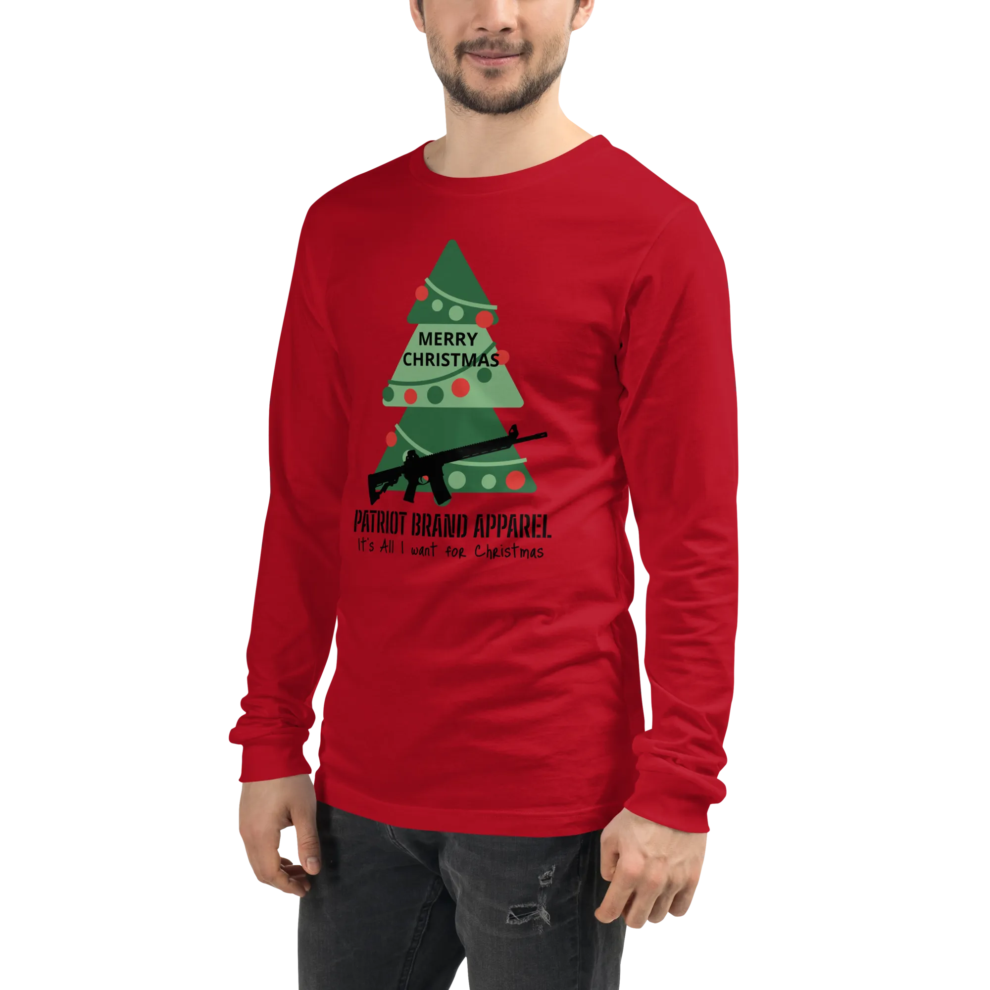 Patriot Christmas All I Want Unisex Long Sleeve Tshirt