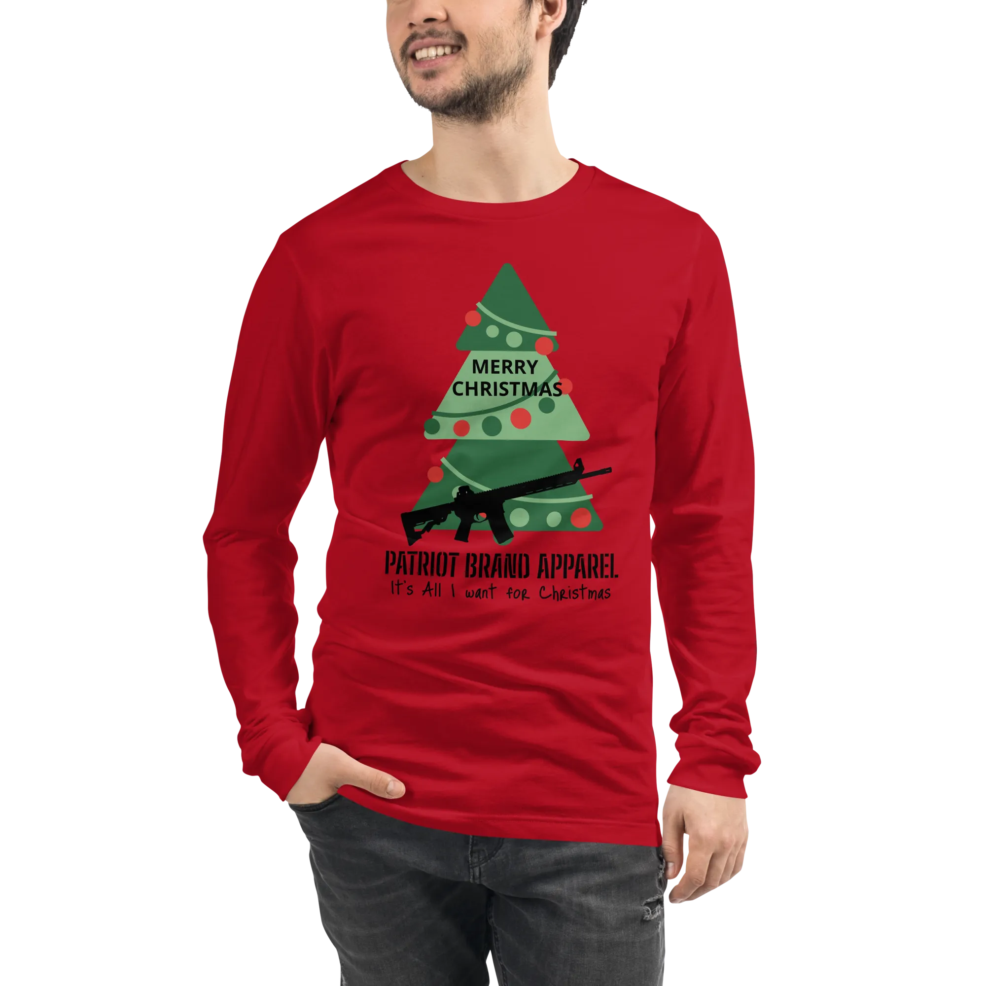 Patriot Christmas All I Want Unisex Long Sleeve Tshirt