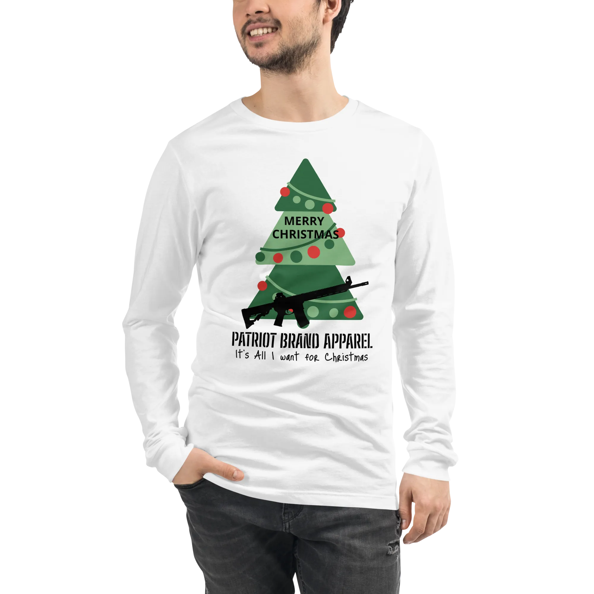 Patriot Christmas All I Want Unisex Long Sleeve Tshirt