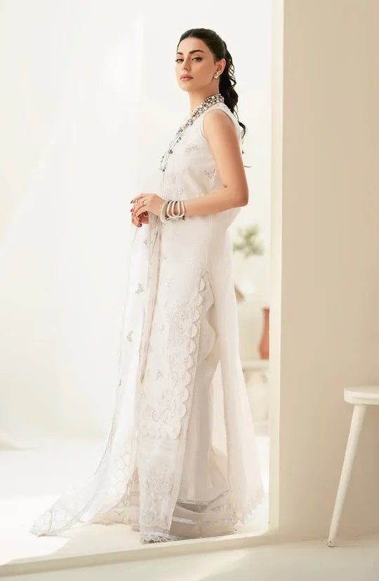 Pearl White Embroidered Pakistani Salwar Kameez Dupatta Suit