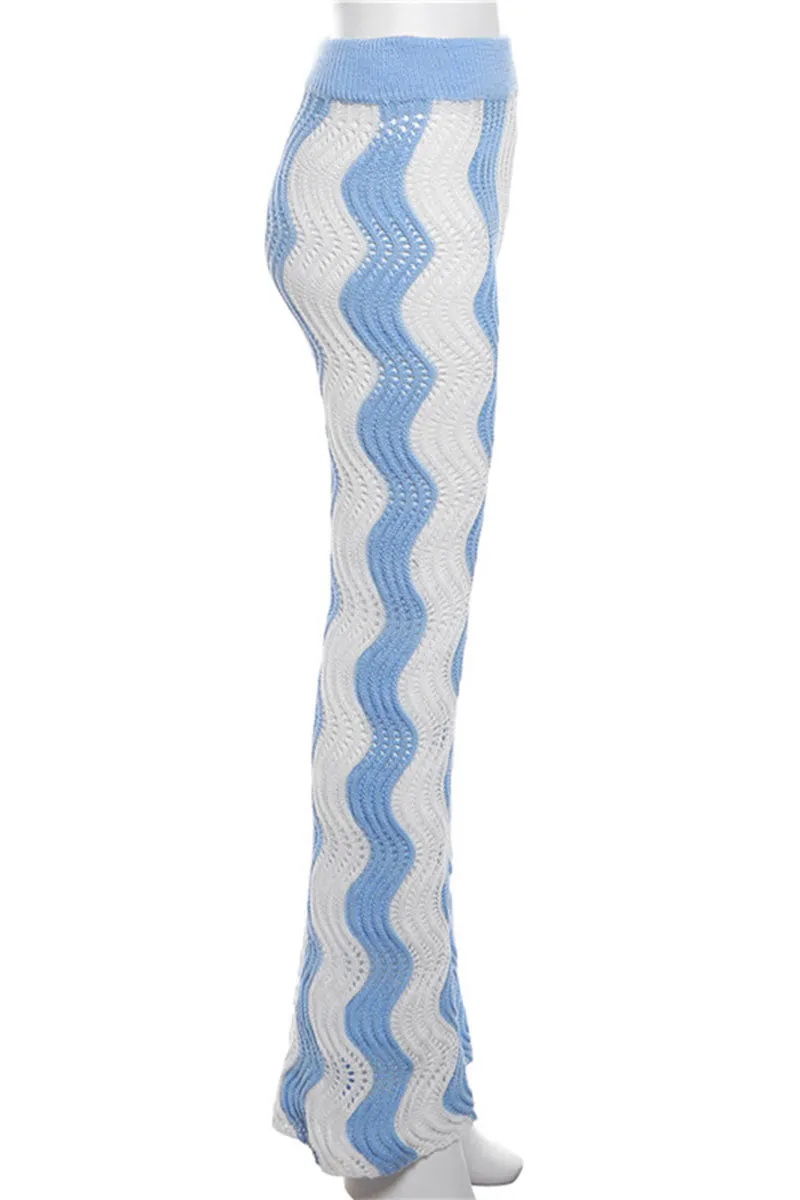 PF821 Knitted Stripe Pants
