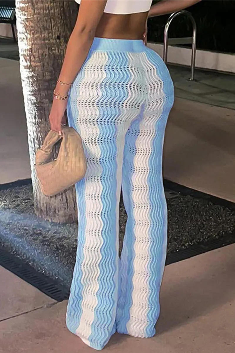 PF821 Knitted Stripe Pants