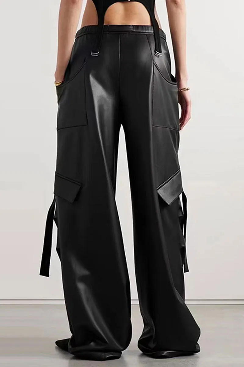 PH0195 Vegan Leather Long Pants