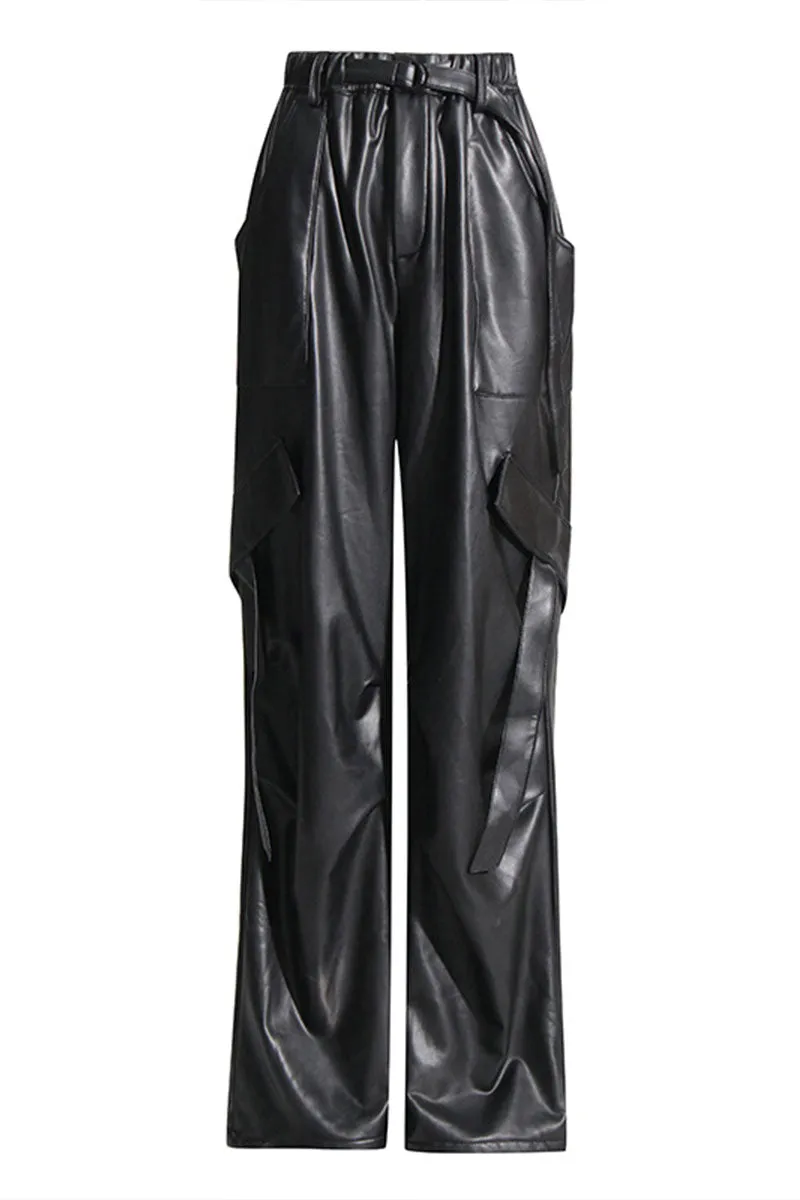 PH0195 Vegan Leather Long Pants