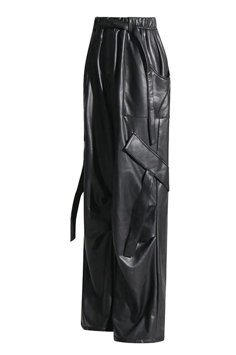 PH0195 Vegan Leather Long Pants