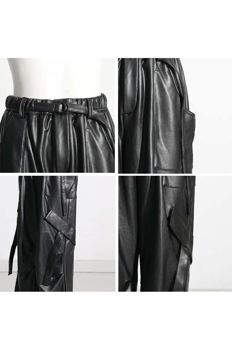 PH0195 Vegan Leather Long Pants