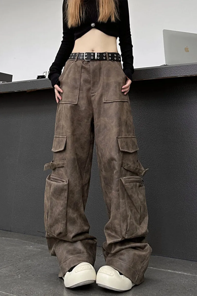 PH0196 Vegan Leather Retro Pants