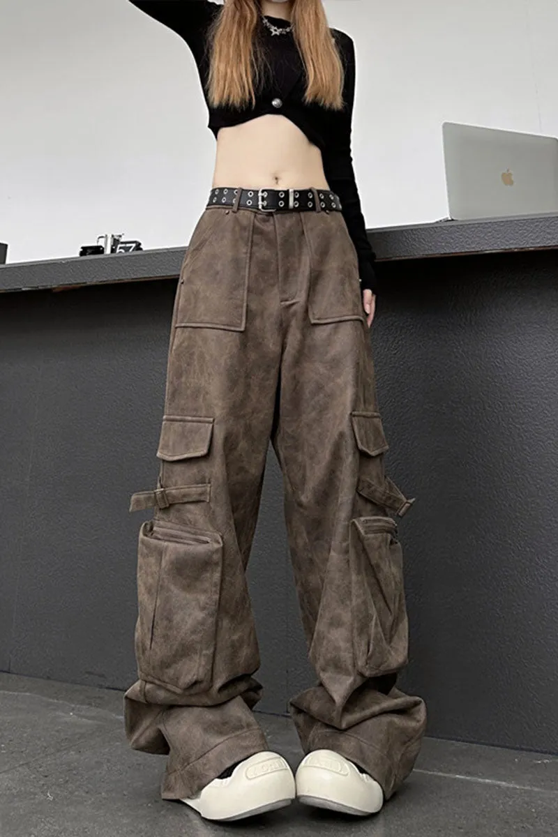 PH0196 Vegan Leather Retro Pants