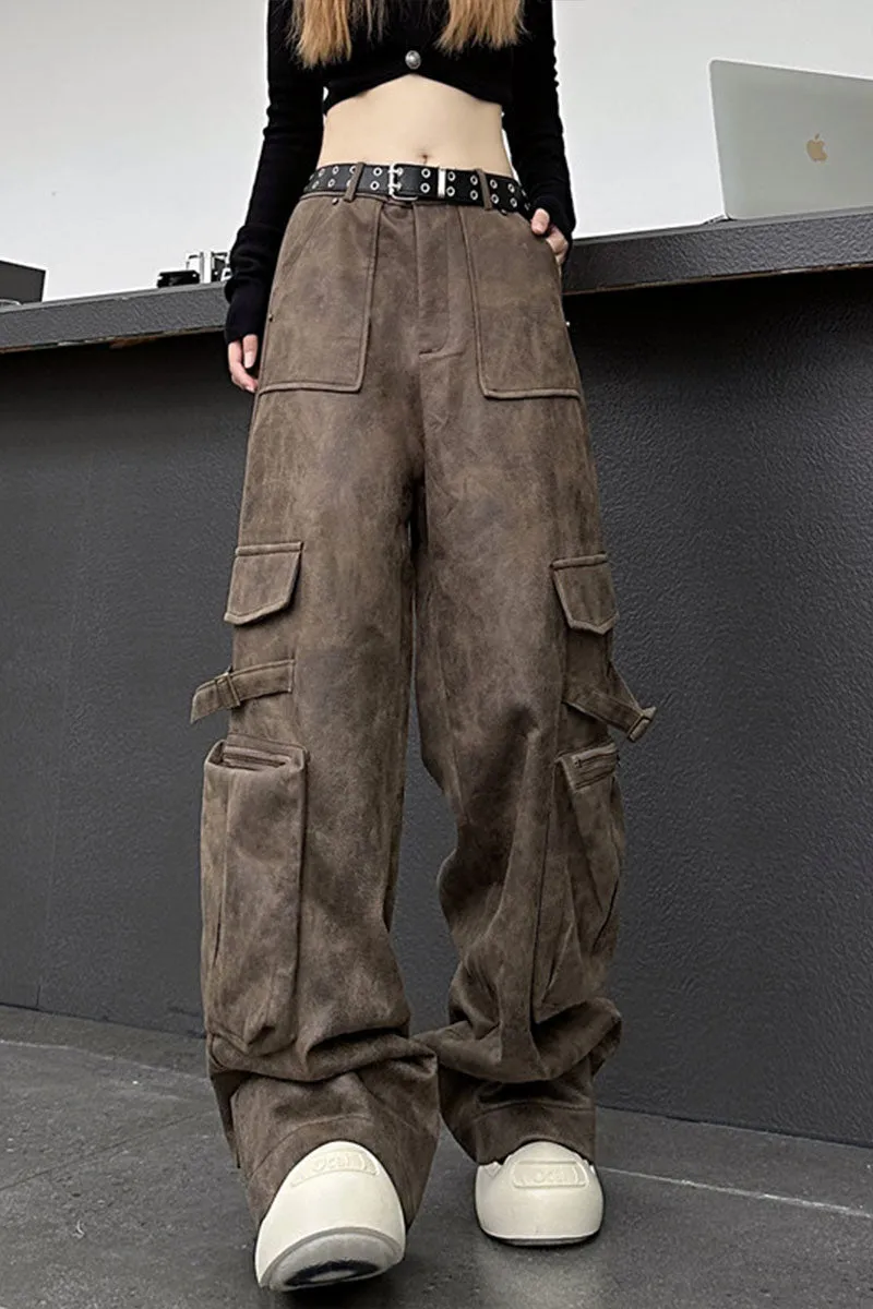 PH0196 Vegan Leather Retro Pants