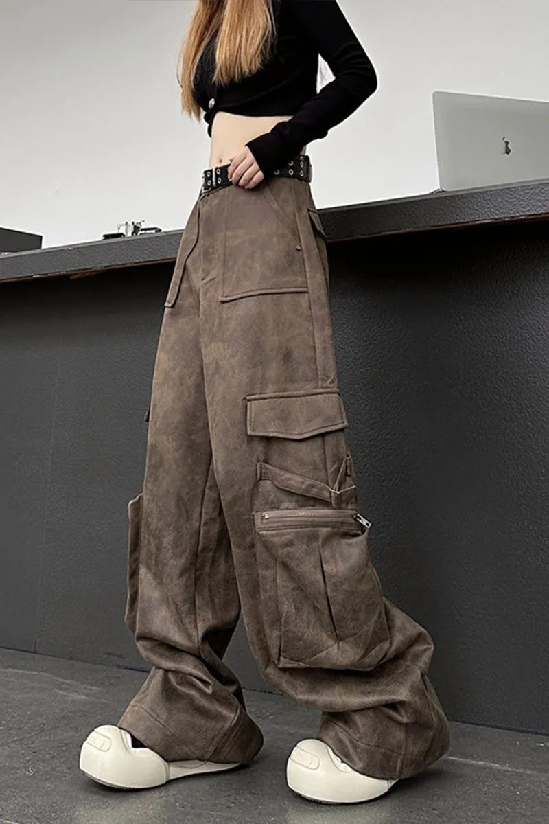 PH0196 Vegan Leather Retro Pants