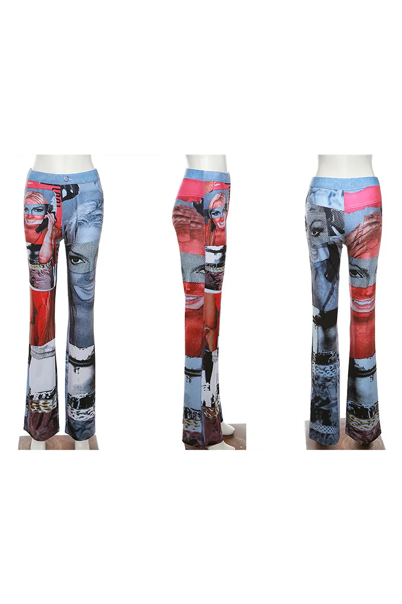 PH0330 Graphic Casual Long Pants
