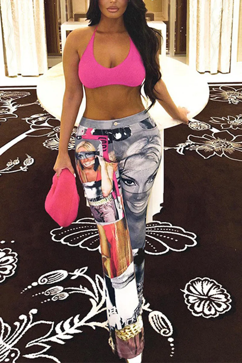 PH0330 Graphic Casual Long Pants
