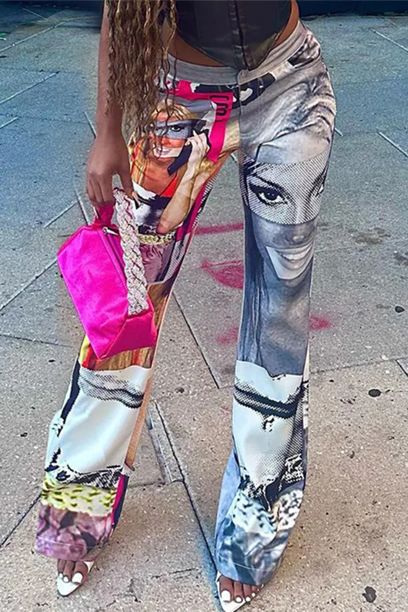 PH0330 Graphic Casual Long Pants