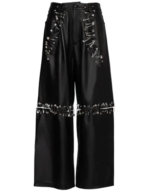 Pins Leather Pants