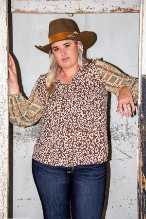 Plaid and Leopard Top