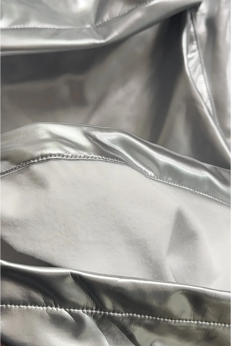 PQ3039 Silver Cargo Long Pants