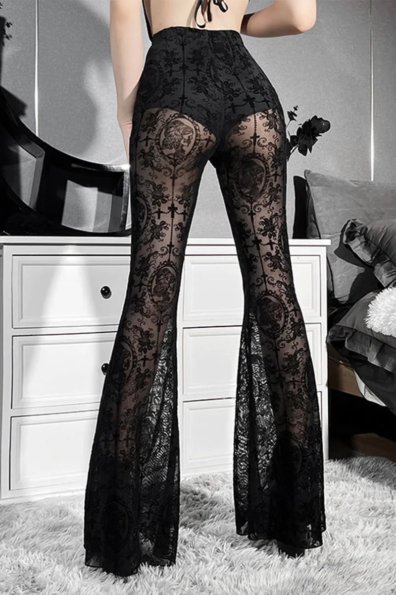 PR3125 Lace Bootcut Pants